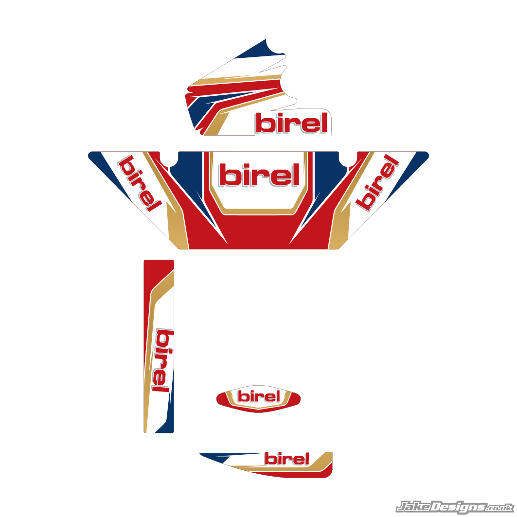 Birel Replica (European) Rotax Max Radiator Stickers (2013)