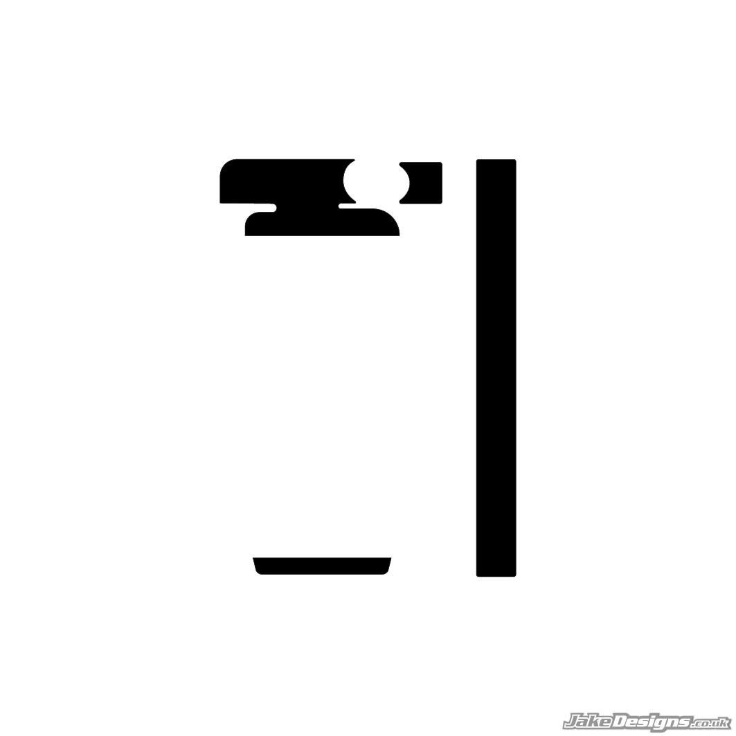 Plain Black Style IAME Mini / Waterswift Radiator Sticker Kit