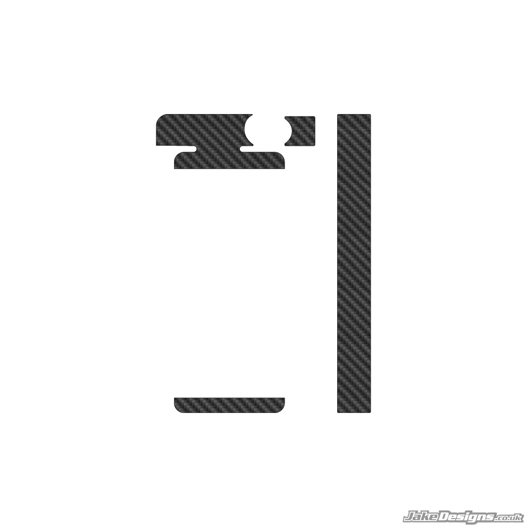 Carbon Fibre Style IAME Mini / Waterswift Radiator Sticker Kit