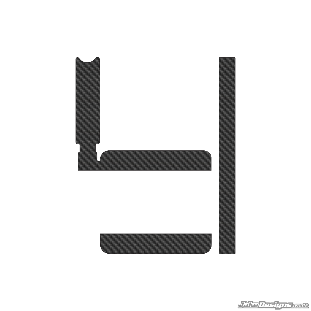 Carbon Fibre Style IAME X30 Radiator Stickers