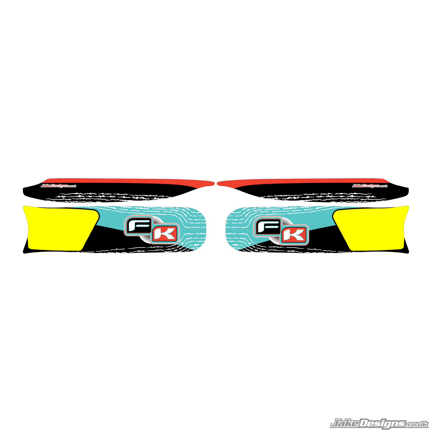 FK (Formula K) Racing Replica Set Of Sidepods Sticker