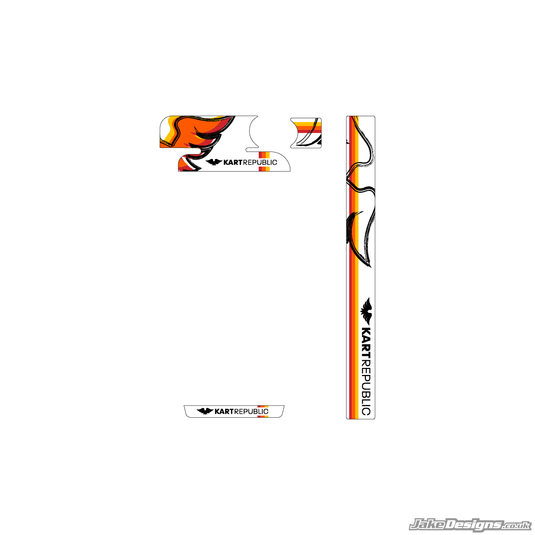 (KR) Kart Republic Replica IAME Mini / Waterswift Radiator Sticker Kit