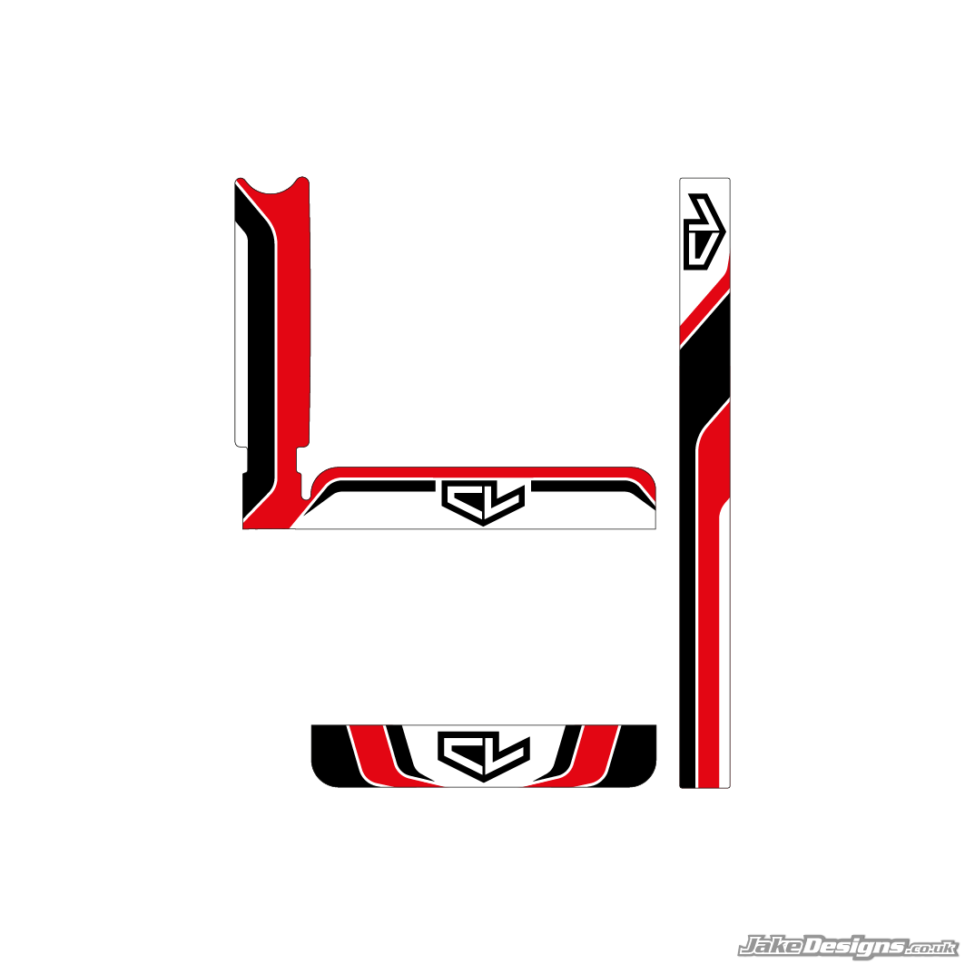 Leclerc Kart Replica IAME X30 Radiator Stickers