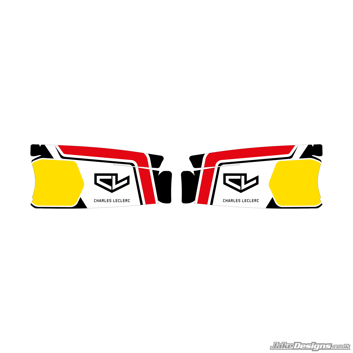 Leclerc Kart Replica Set Of Sidepods Sticker