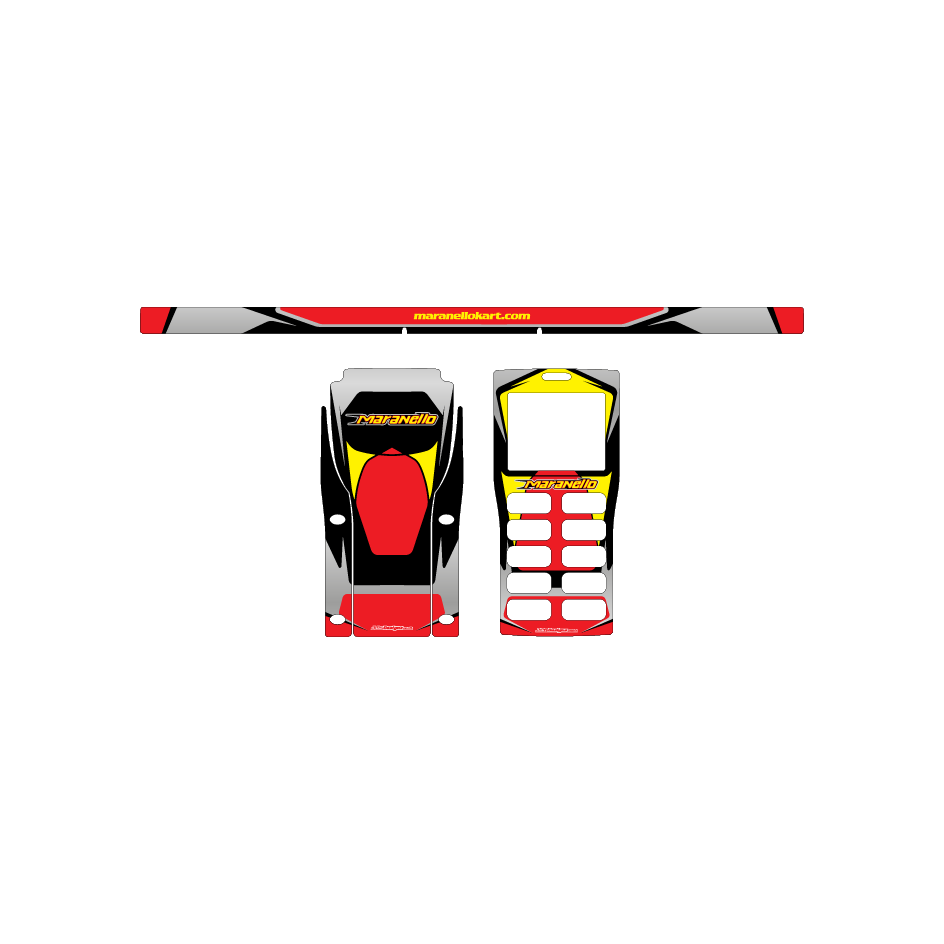 Maranello 2015 Style Gel Sticker For Mychron 4 – Karting Decal By JakeDesigns