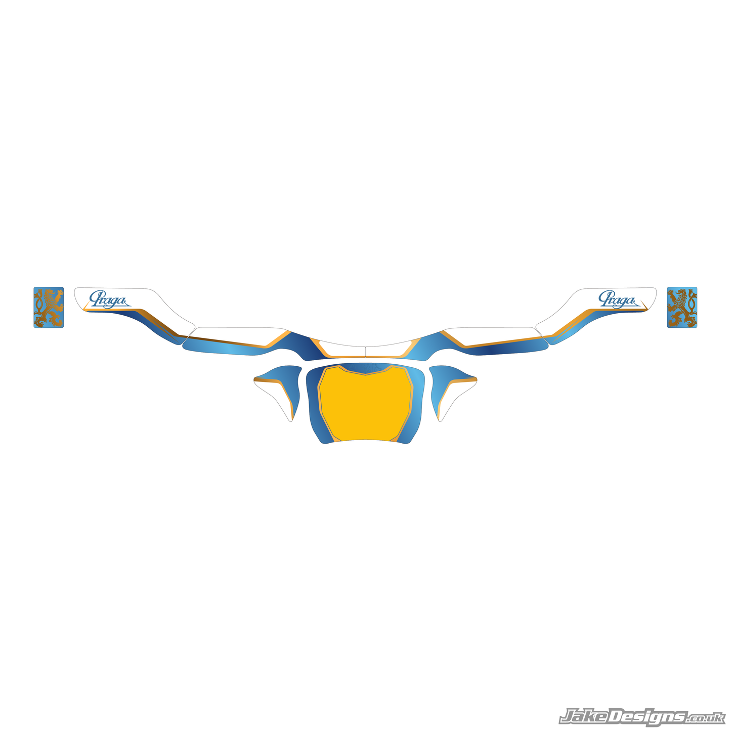 Praga Replica Rear Bumper Sticker Kit (2015)