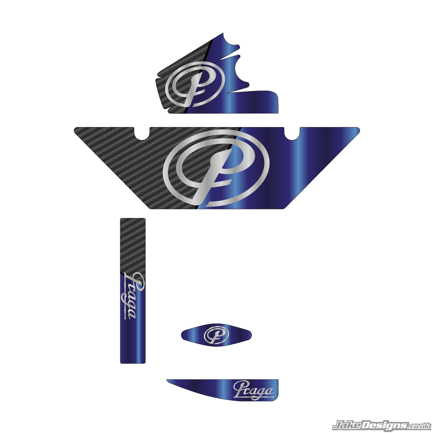 Praga Replica Rotax Max Radiator Stickers (2020)