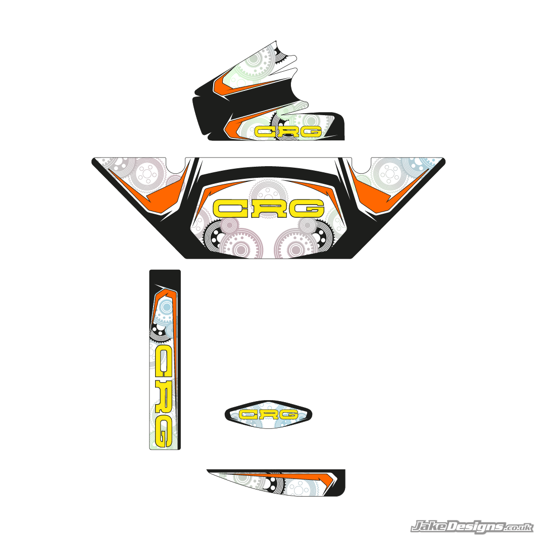 CRG Replica (European) Rotax Max Radiator Stickers (2014)