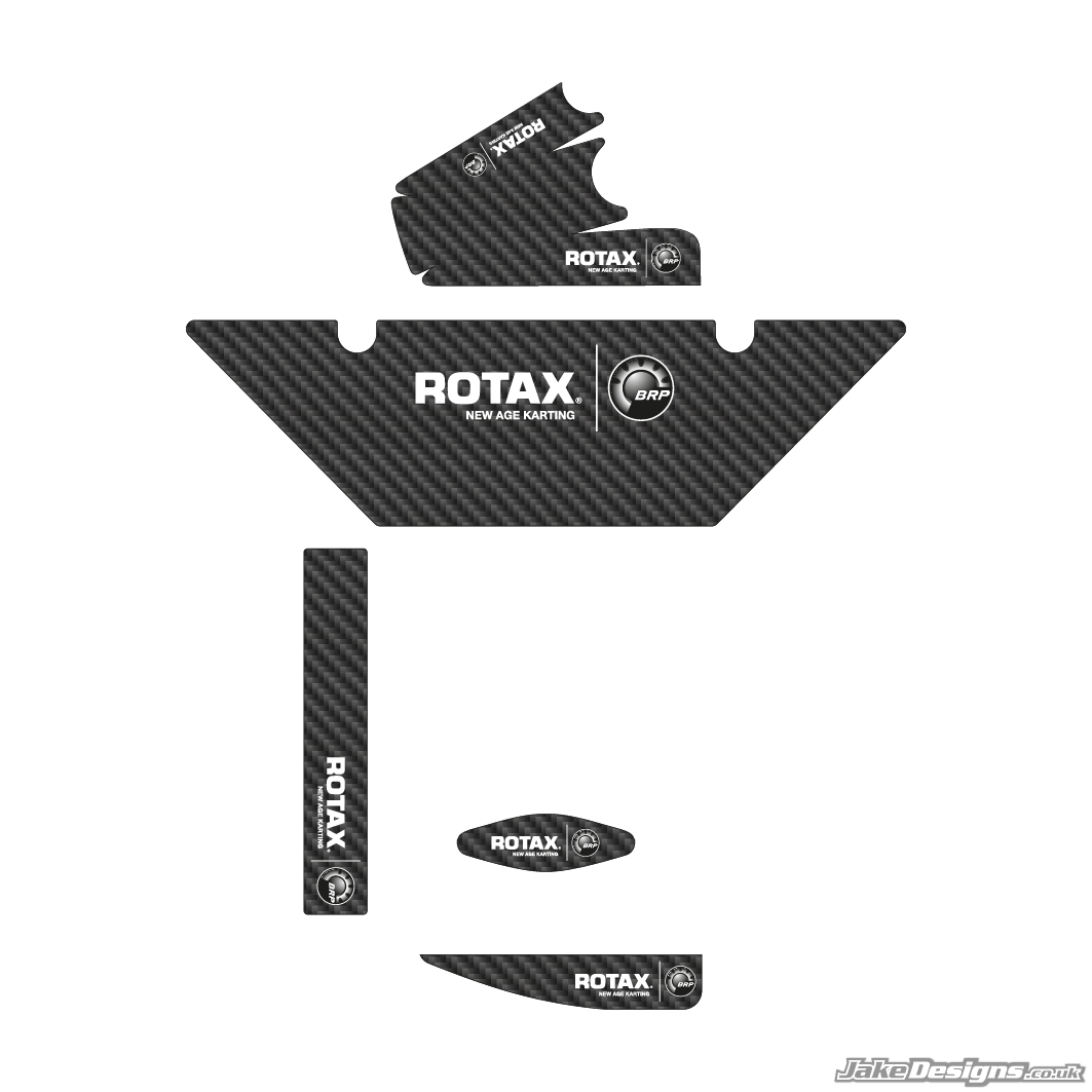 Carbon Fibre Style (European) Rotax Max Radiator Stickers