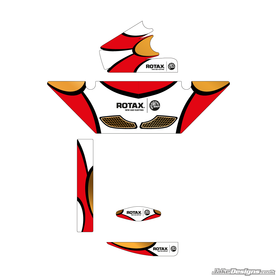 DR Replica (European) Rotax Max Radiator Stickers