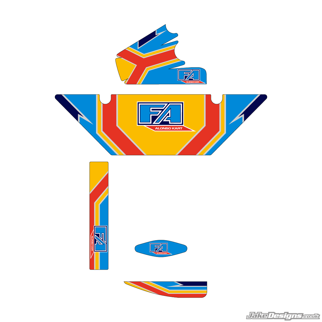 FA Alonso Replica (European) Rotax Max Radiator Stickers (2011)
