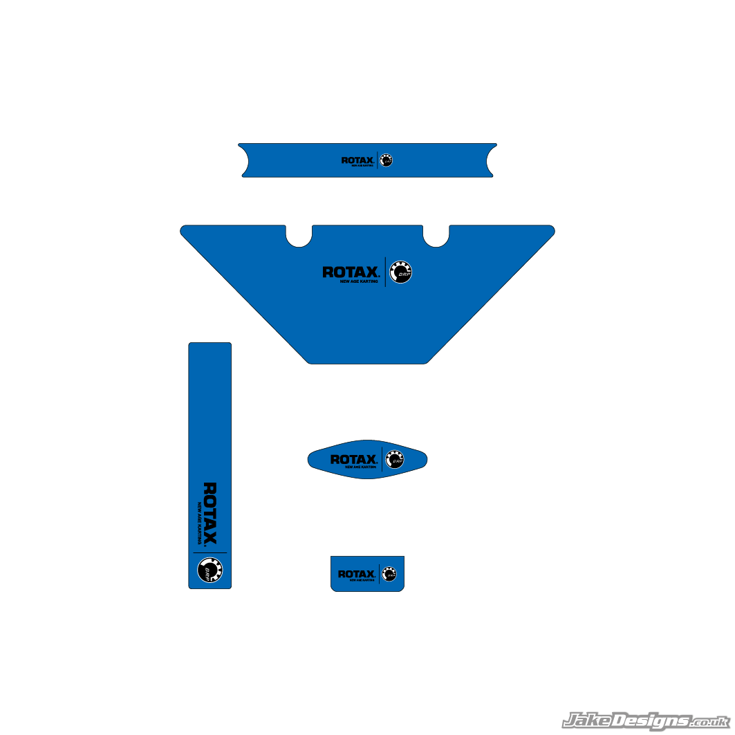 Fluorescent Style (European) Micro Max Rotax Radiator Stickers