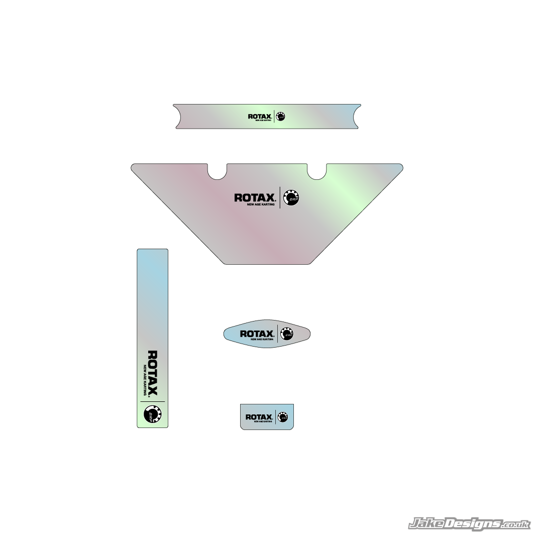 Chrome Style (European) Micro Max Rotax Radiator Stickers