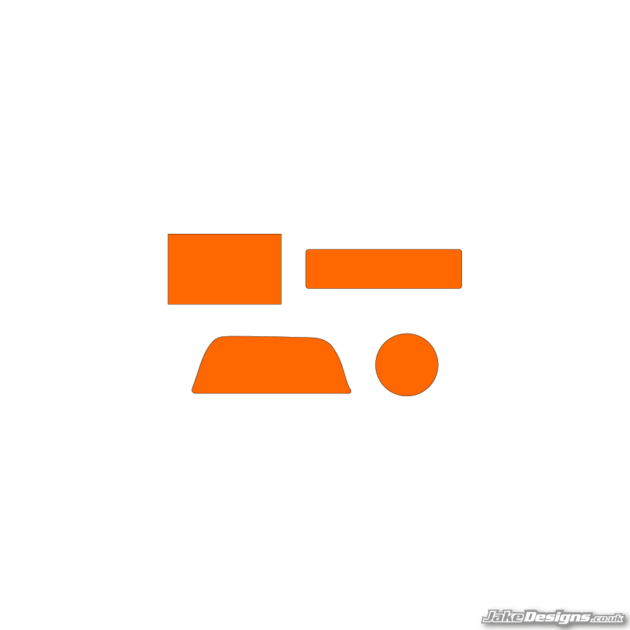 (Fluorescent Orange) Rotax Max Engine Serial Numbers Sticker Kit