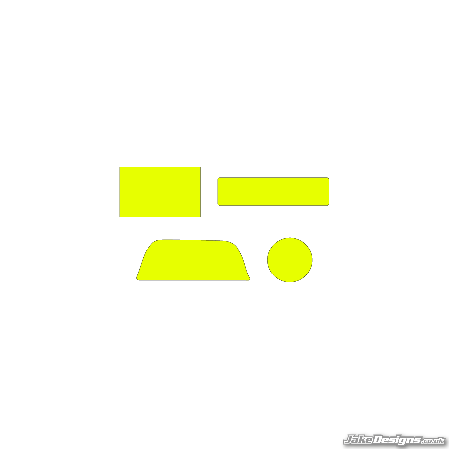 (Fluorescent Yellow) Rotax Max Engine Serial Numbers Sticker Kit