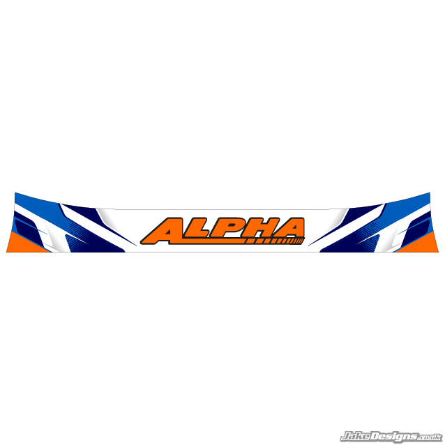 ALPHA Style Visor Stickers