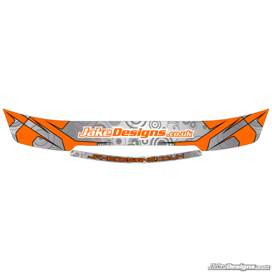 JakeDesigns Style Visor Stickers (Fluorescent Orange & Chrome)