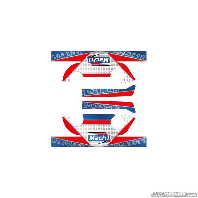 Mach1 Style IAME X30 Engine Head Stickers