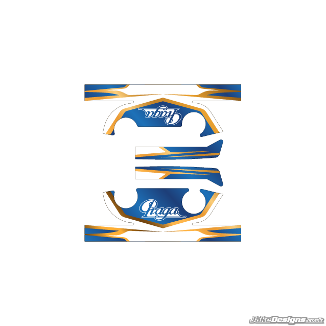 Praga Replica IAME X30 Engine Head Stickers