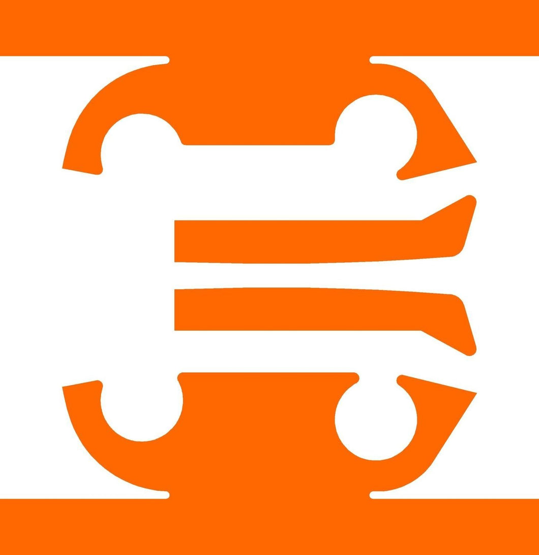 Fluorescent Orange Standard IAME X30 Engine Head Stickers