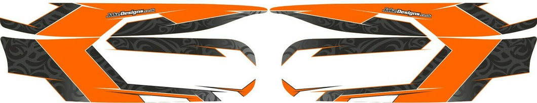 Tribal Orange Custom Set Of Sidepods Sticker