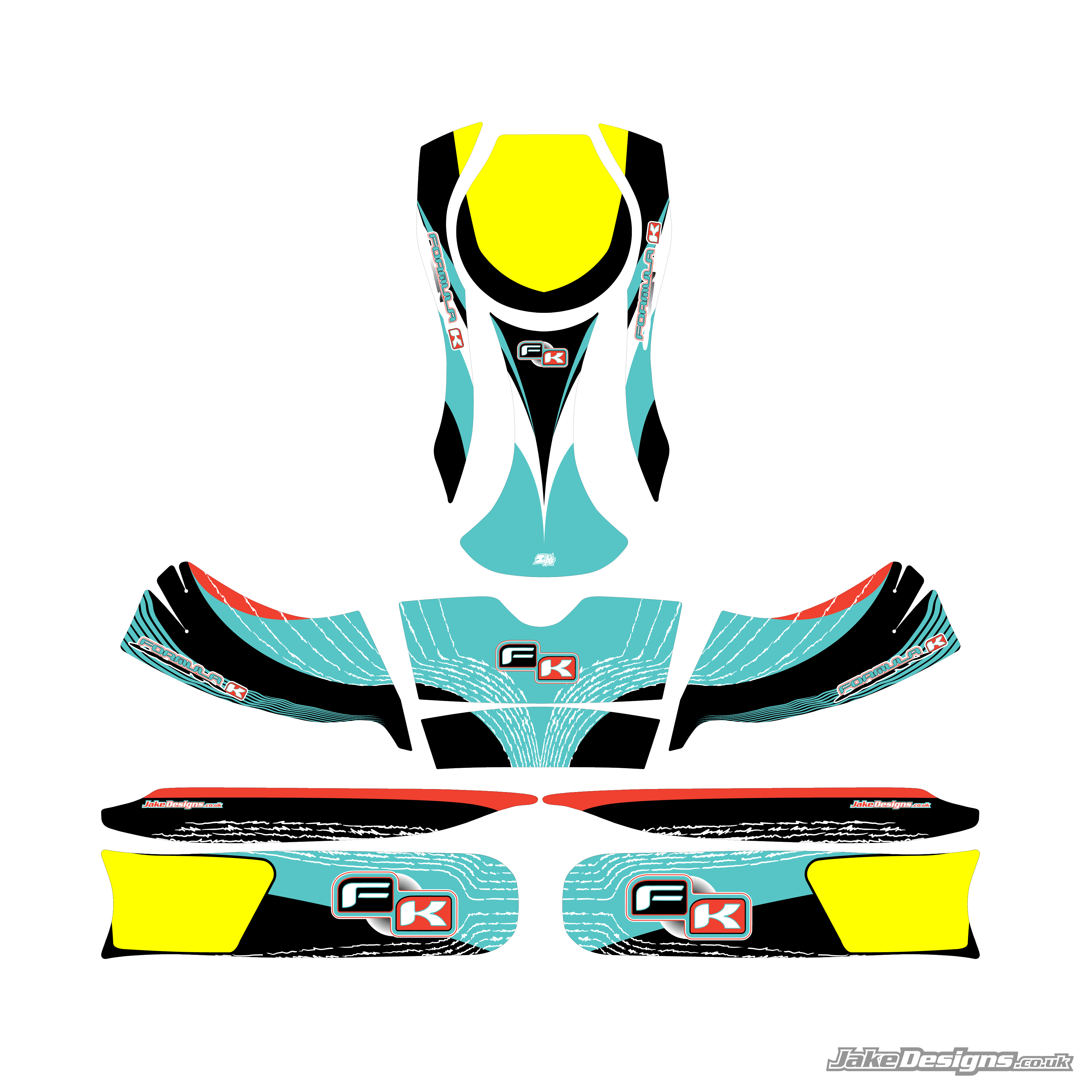 Go Kart Rennsport Grafiken Aufkleber Für KG FP7 INLINE R K