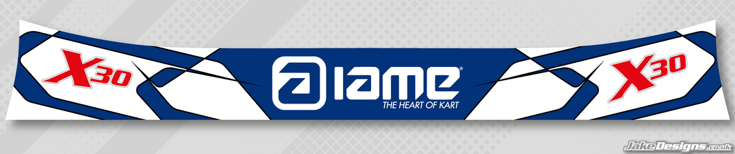 IAME X30 Style Visor Stickers