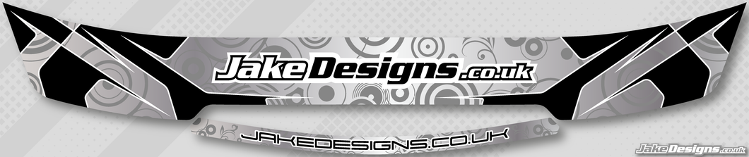 JakeDesigns Style Visor Stickers (Black & Chrome)