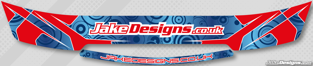JakeDesigns Style Visor Stickers (Red & Blue)