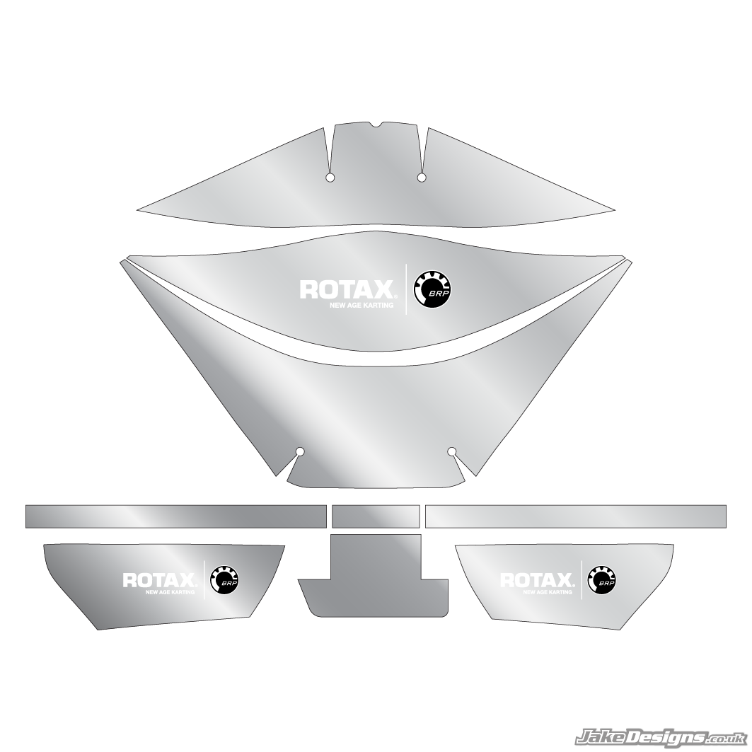 Chrome Style Rotax Airbox Sticker Kit
