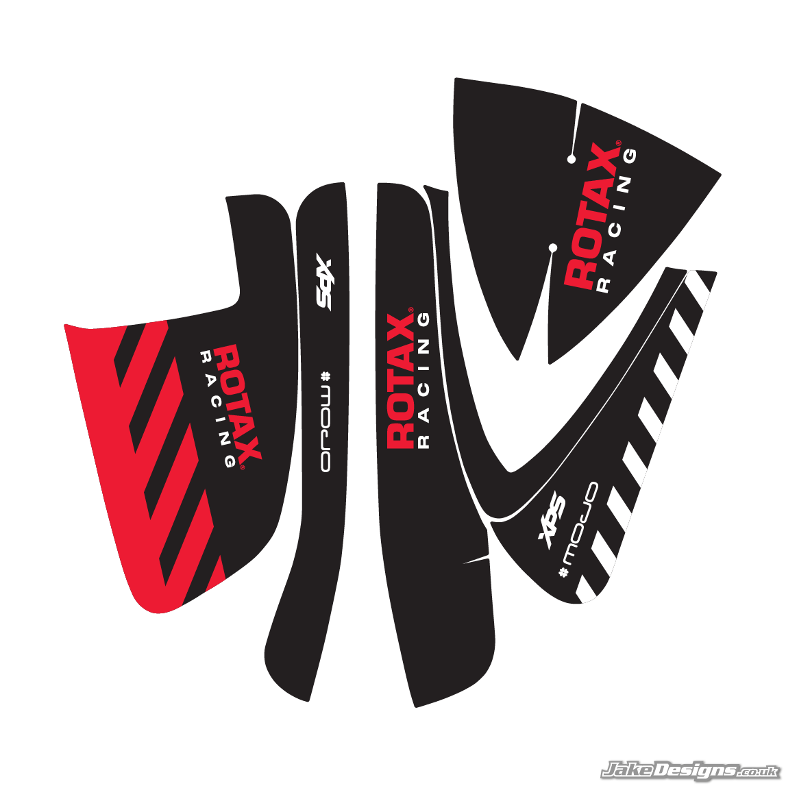 Vortex Rok Air Box Sticker Kit ROTAX Style Rotax DD2 Airbox Sticker Kit – JakeDesigns Graphics