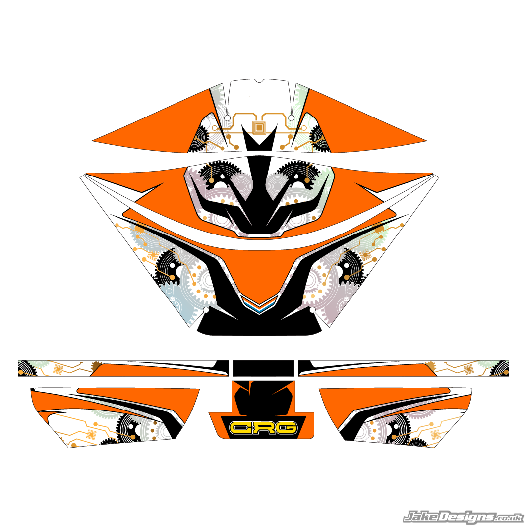 Vortex Rok Air Box Sticker Kit Rotax Airbox Stickers – JakeDesigns Graphics