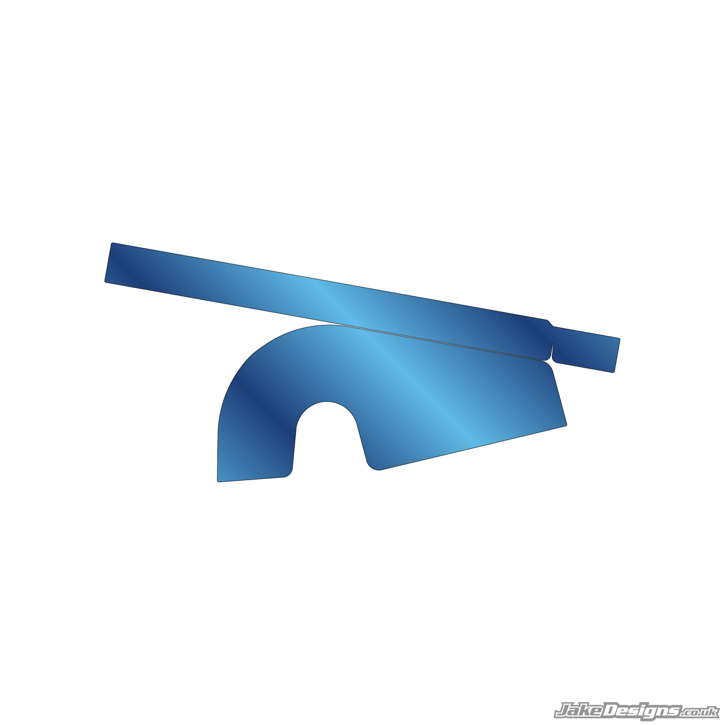 Chrome Style Chain Guard Sticker Kit