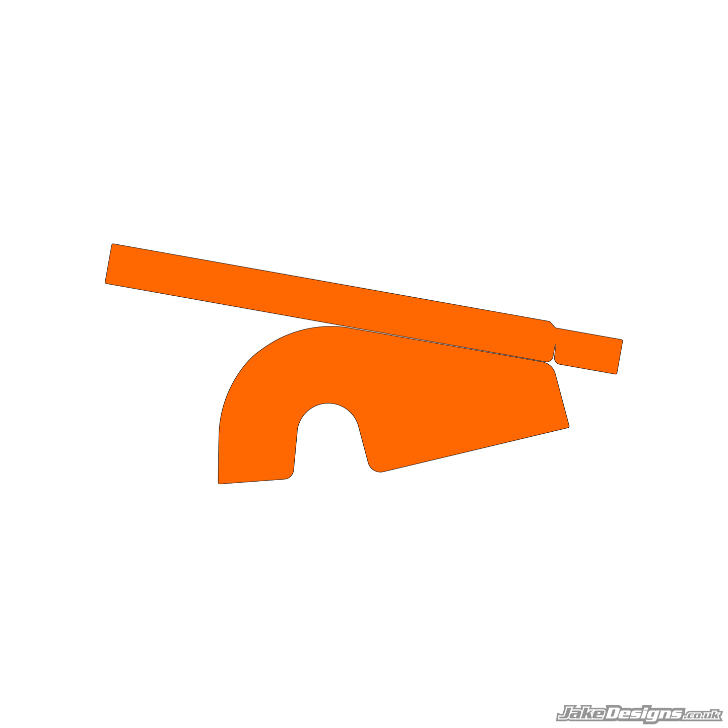 Fluorescent Style Custom Chain Guard Sticker Kit