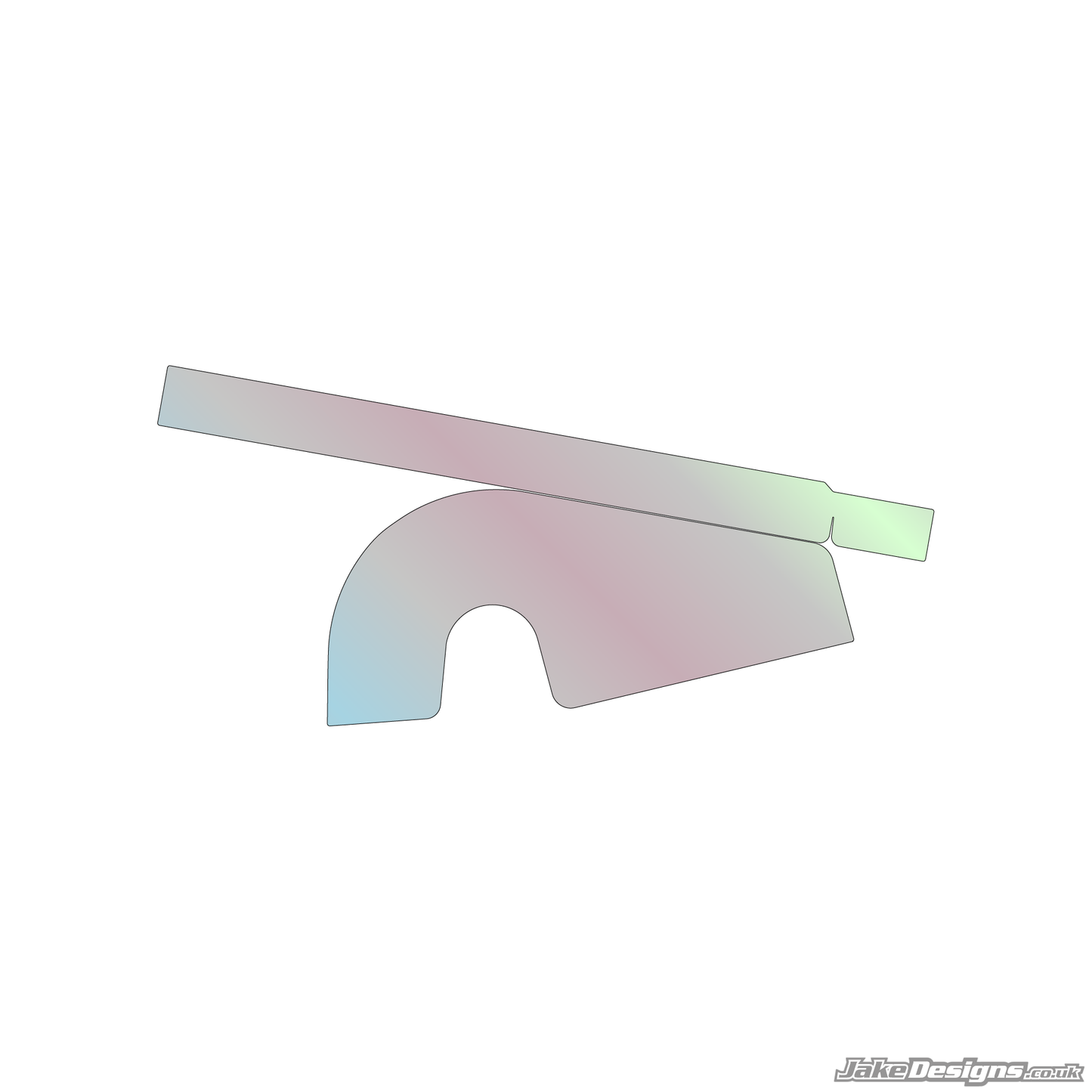 Chrome Style Chain Guard Sticker Kit