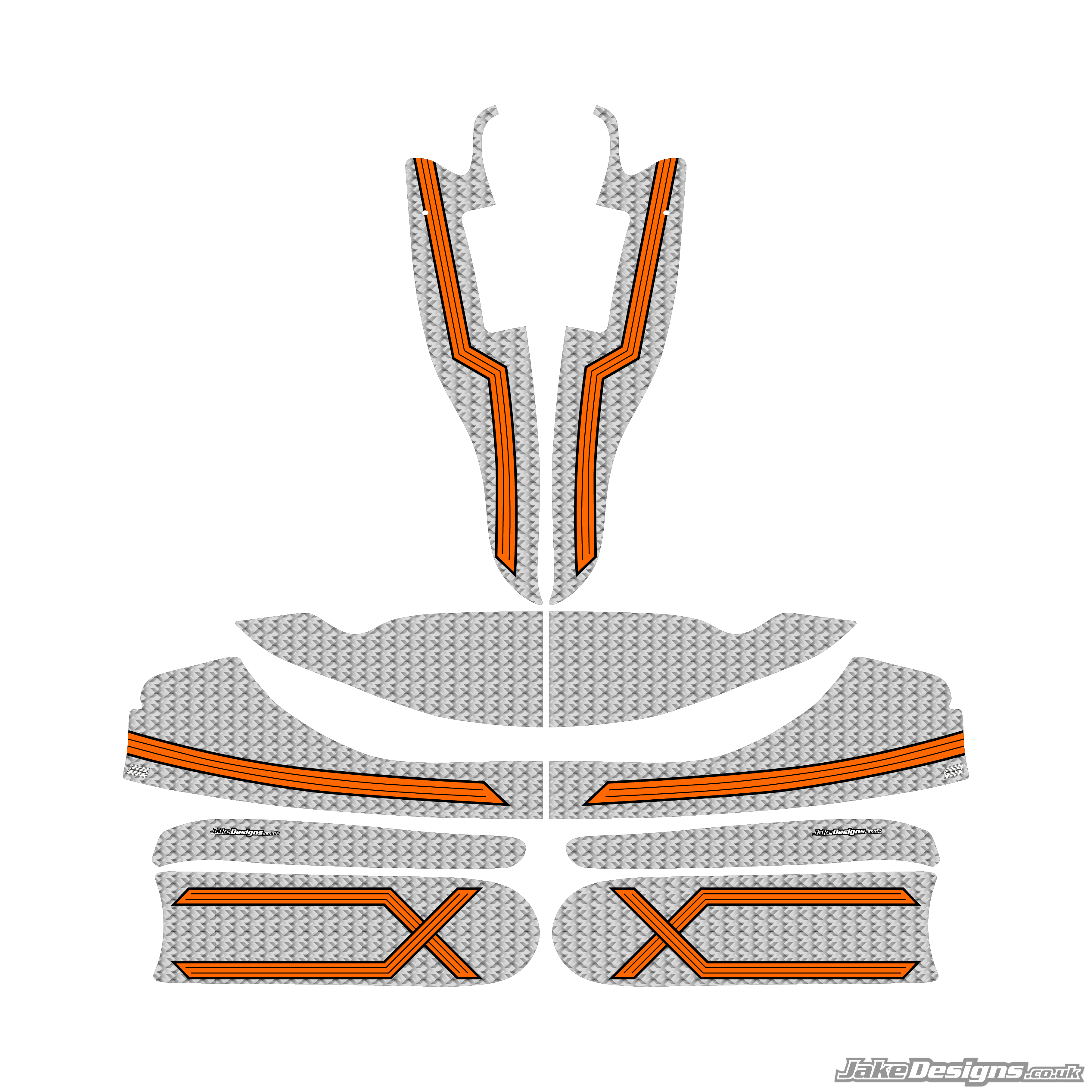 送料無料 EXPRIT STICKER SET エスプリ・ホールディングス ステッカー シール デカール カート 16枚セット Exprit Replica Sticker Kit (2023) - M10