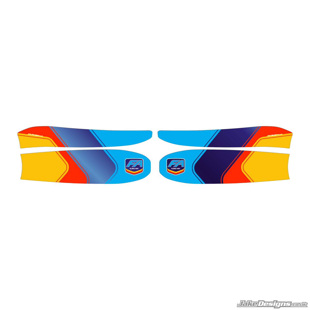 FA Alonso Replica Set Of Sidepods Sticker (2021)