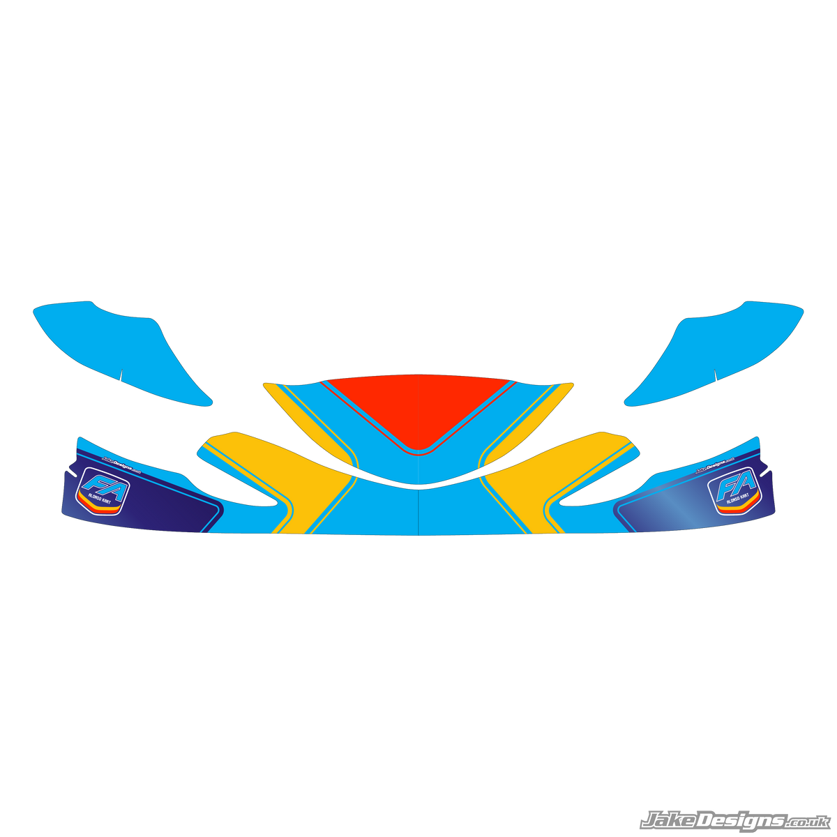 FA Alonso Replica Nosecone Sticker (2021)