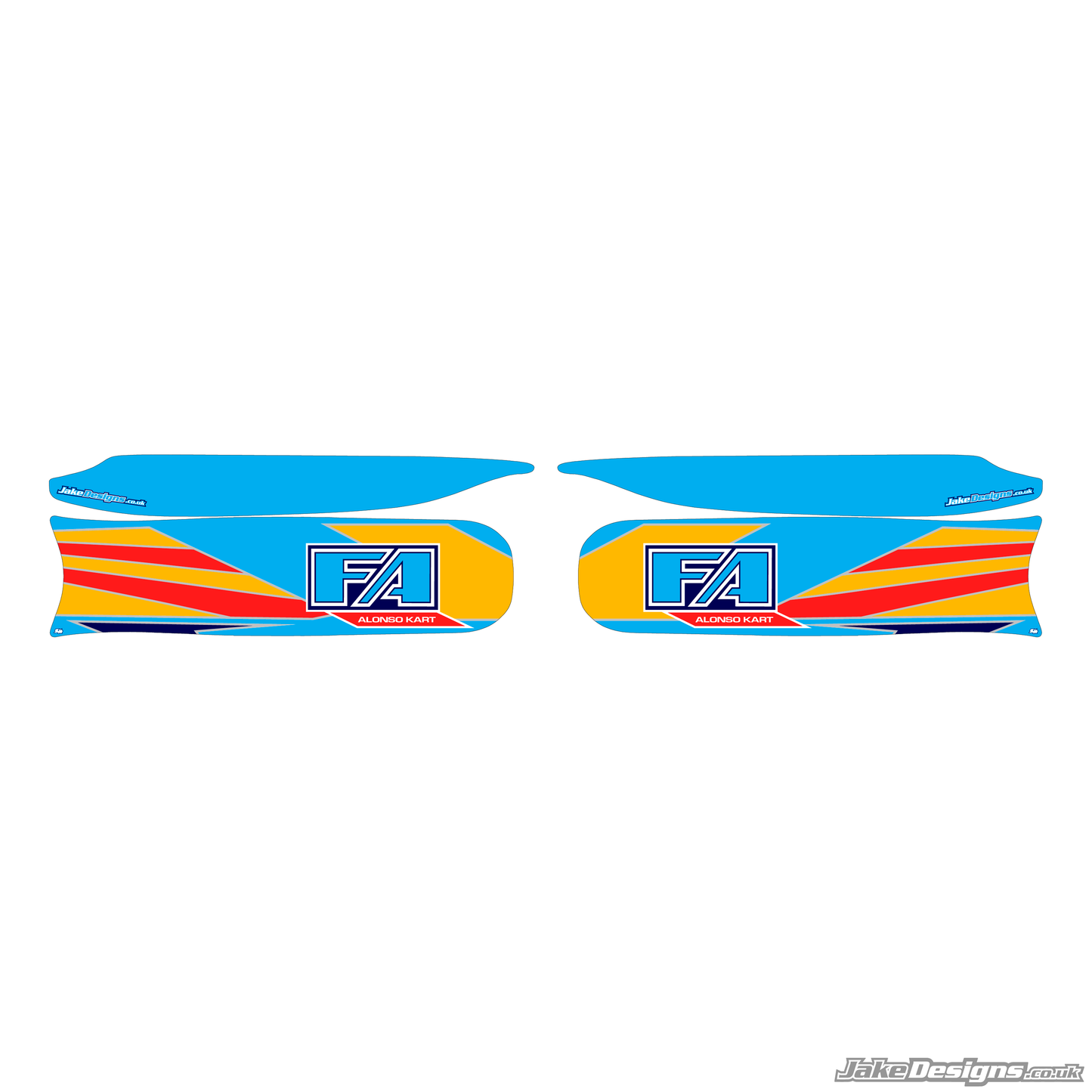 FA Alonso Replica Set Of Sidepods Sticker (2012)
