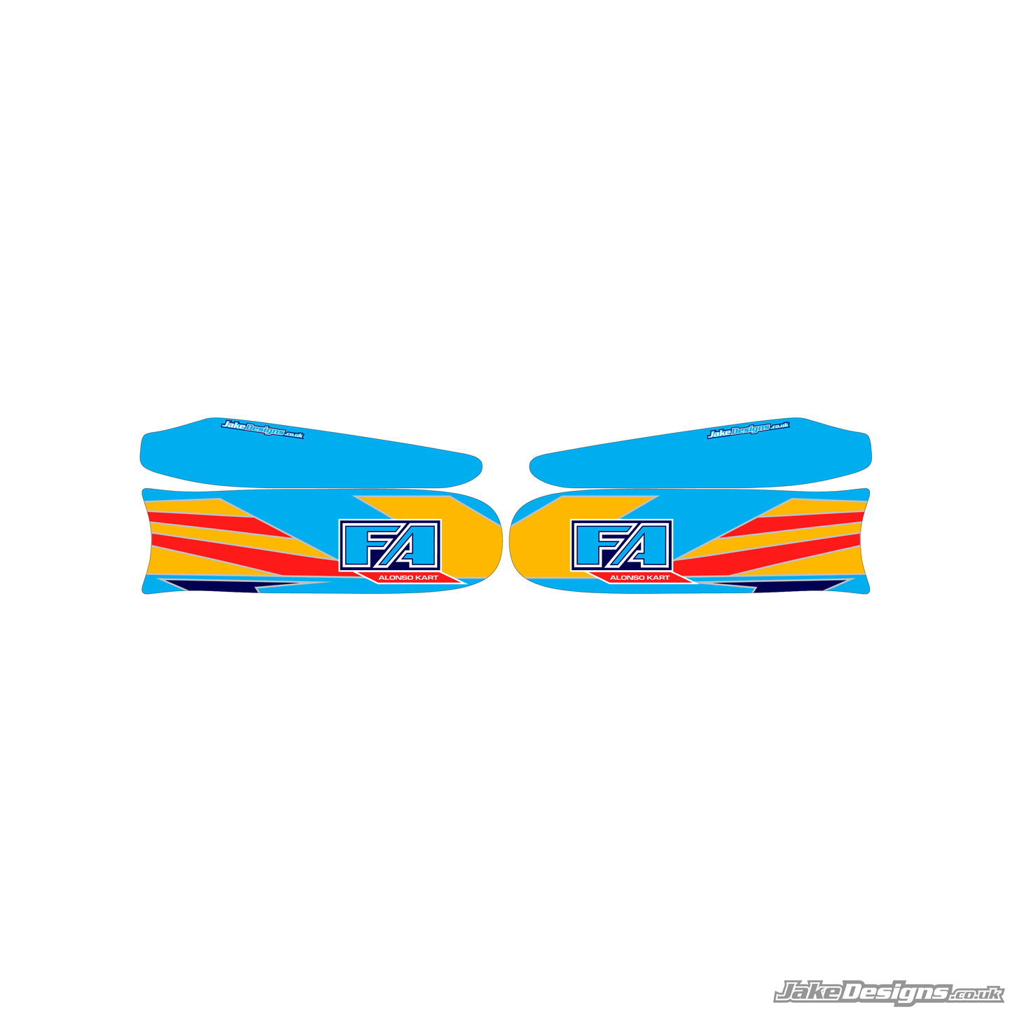 FA Alonso Replica Set Of Sidepods Sticker (2012)