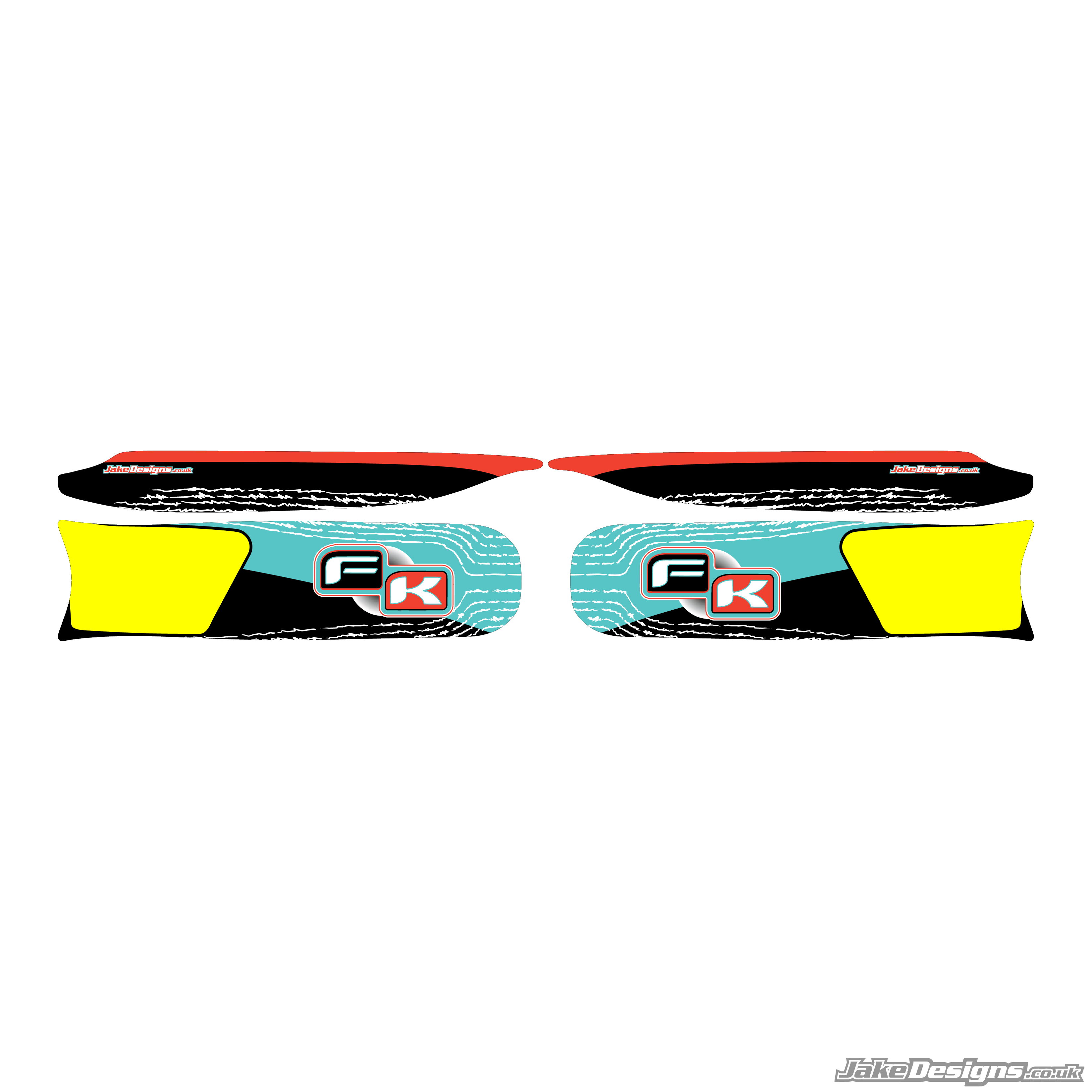 FK (Formula K) Racing Replica Set Of Sidepods Sticker – JakeDesigns ...
