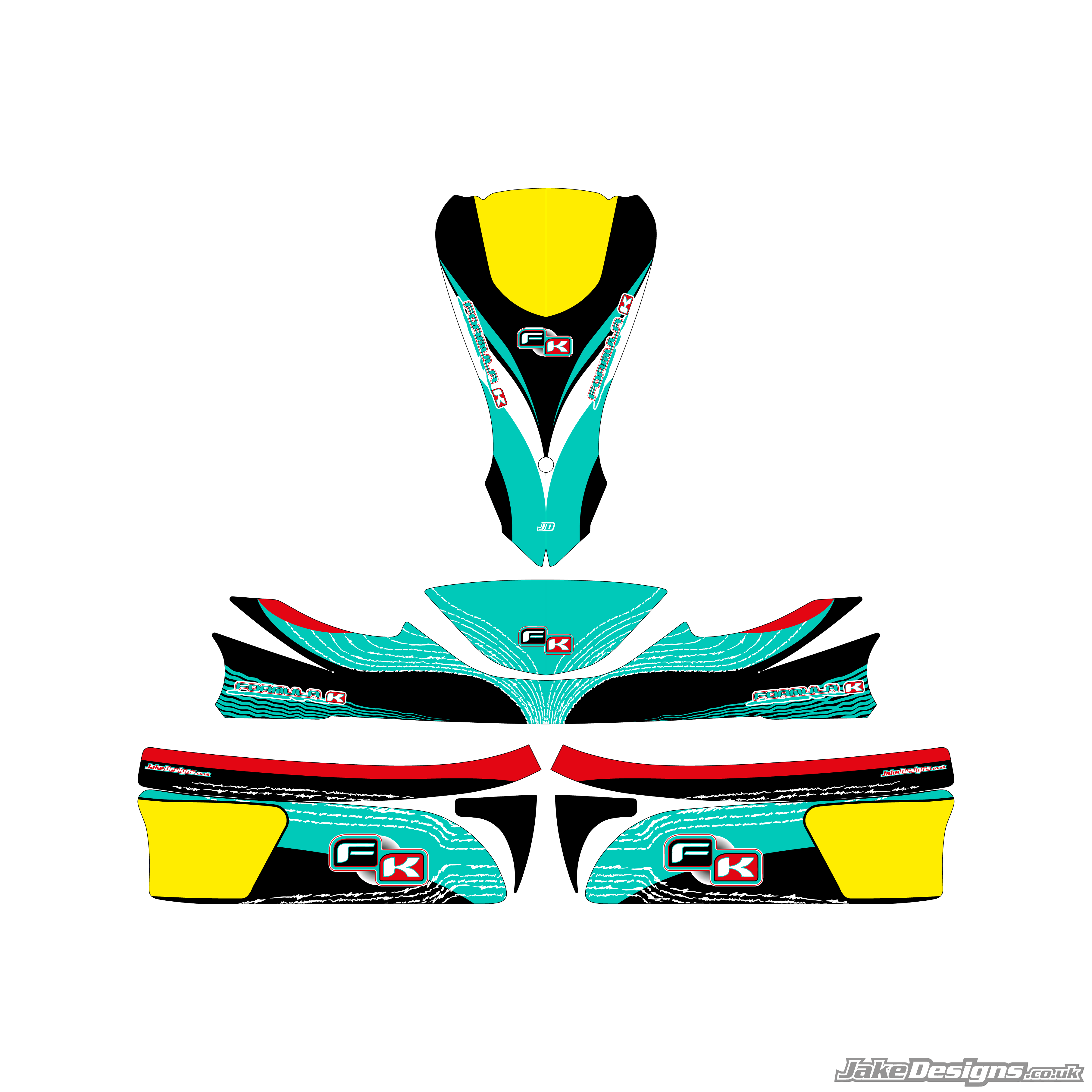 FK (Formula K) Racing Replica Sticker Kit – JakeDesigns Graphics