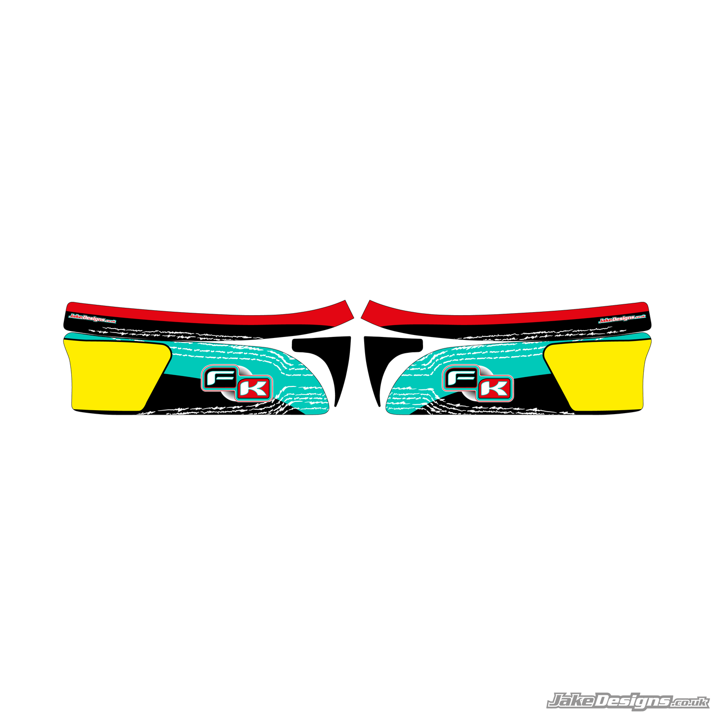 FK (Formula K) Racing Replica Set Of Sidepods Sticker