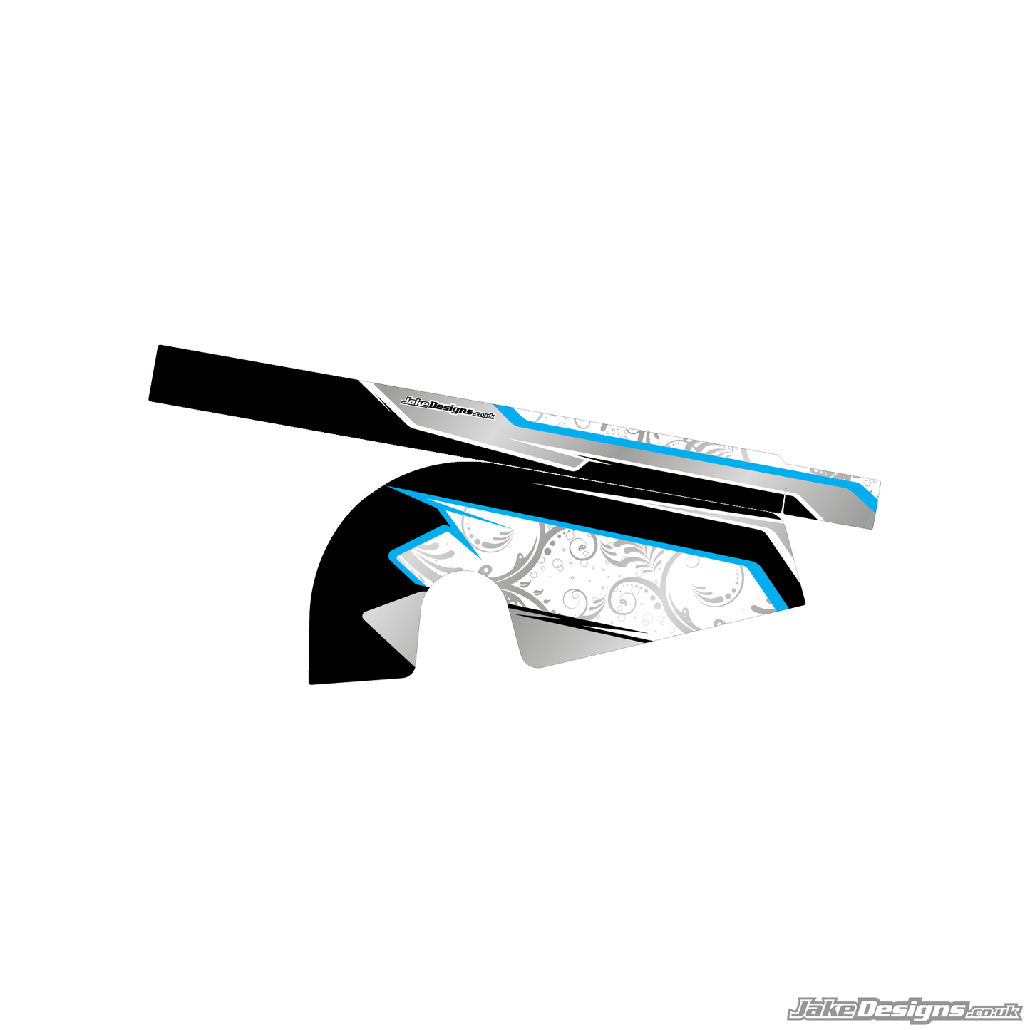 Floral Style Custom Chain Guard Sticker Kit