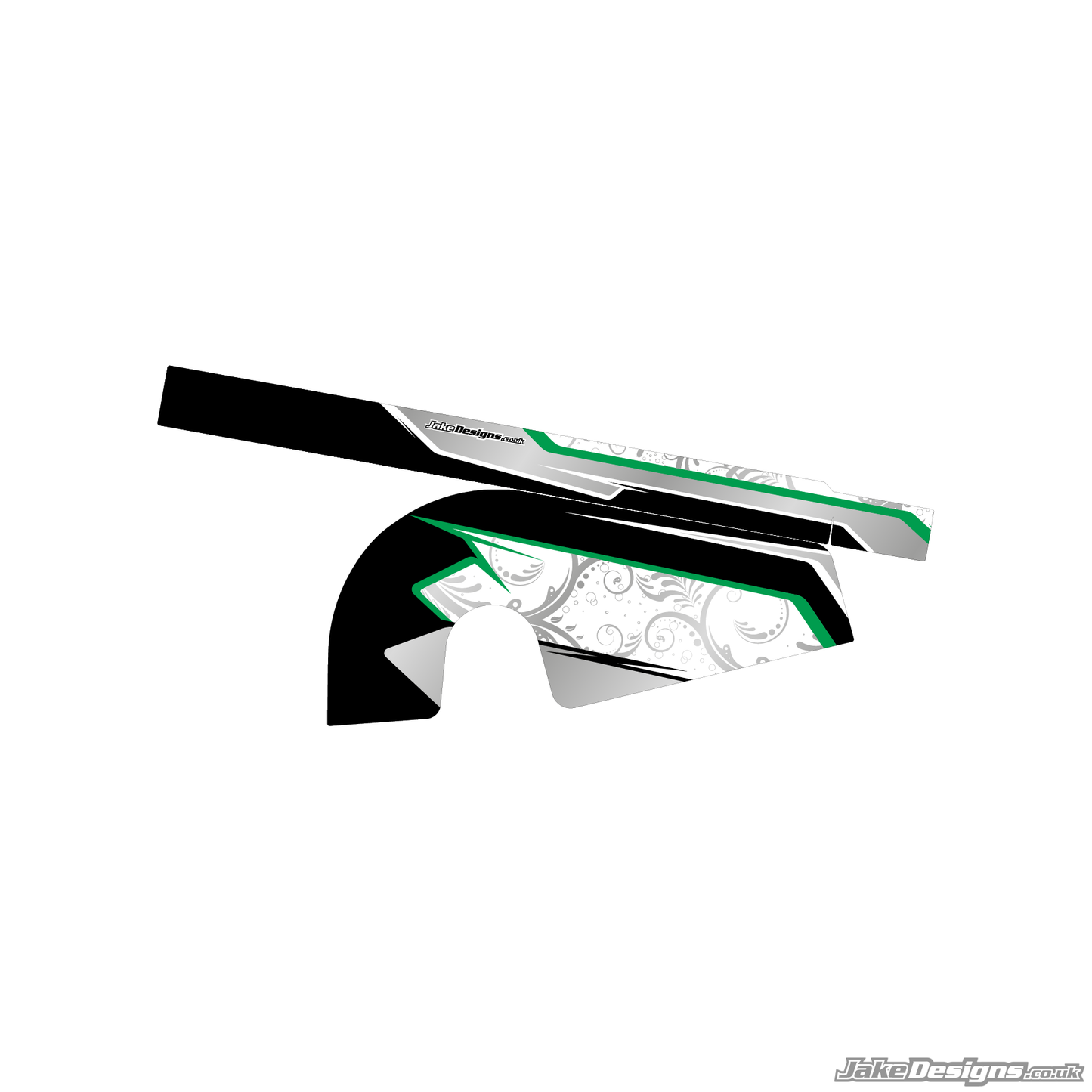 Floral Style Custom Chain Guard Sticker Kit