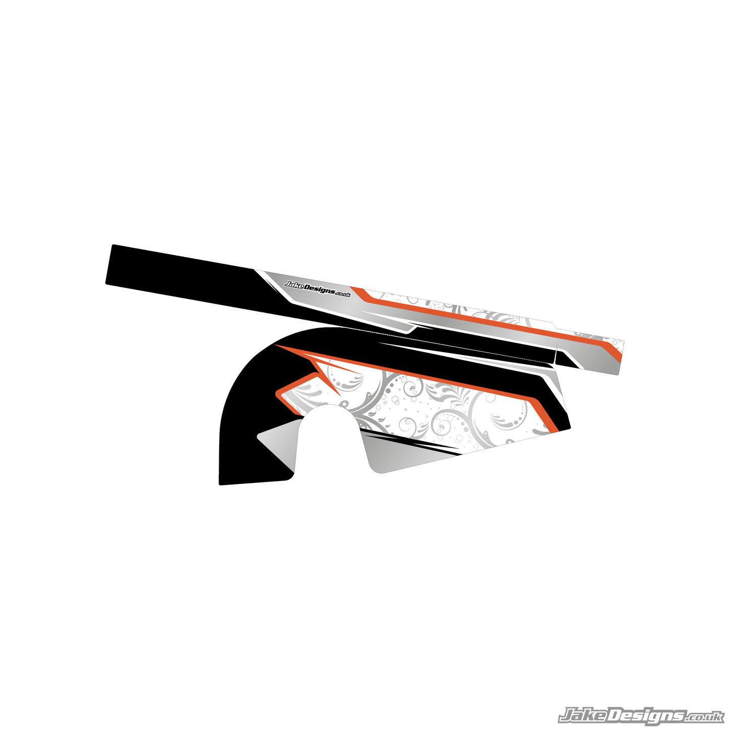 Floral Style Custom Chain Guard Sticker Kit