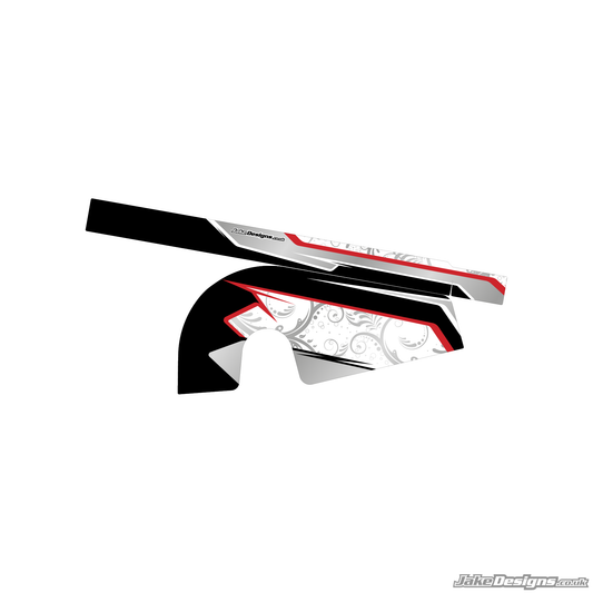 Floral Style Custom Chain Guard Sticker Kit