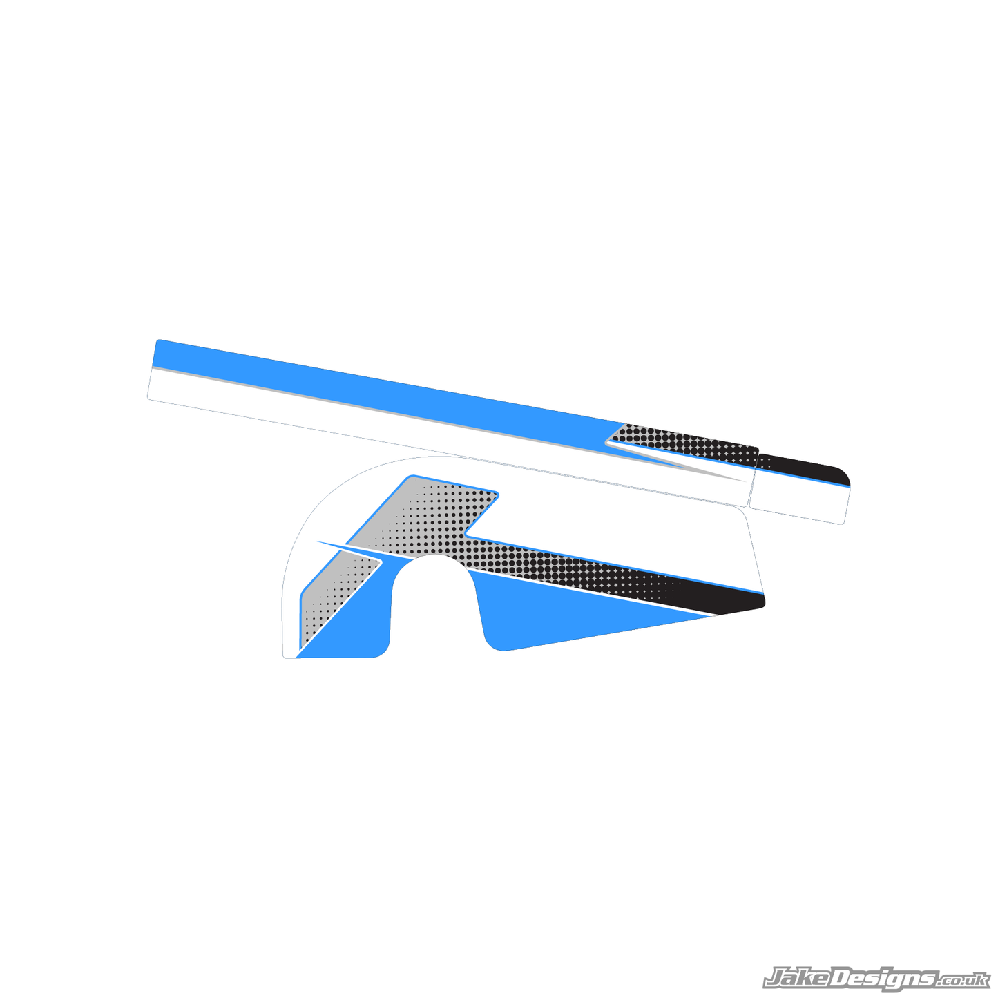 Halftone Style Custom Chain Guard Sticker Kit