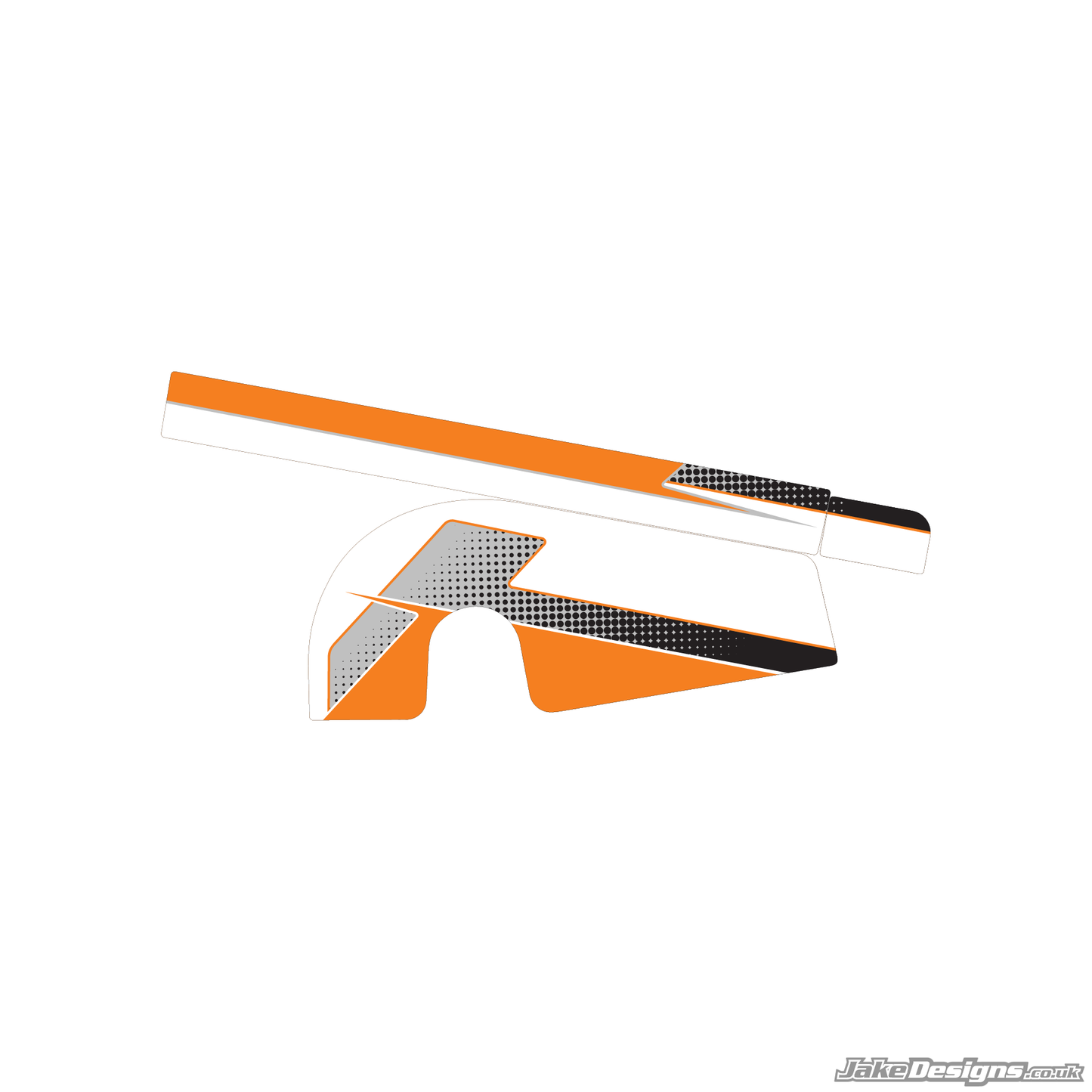 Halftone Style Custom Chain Guard Sticker Kit