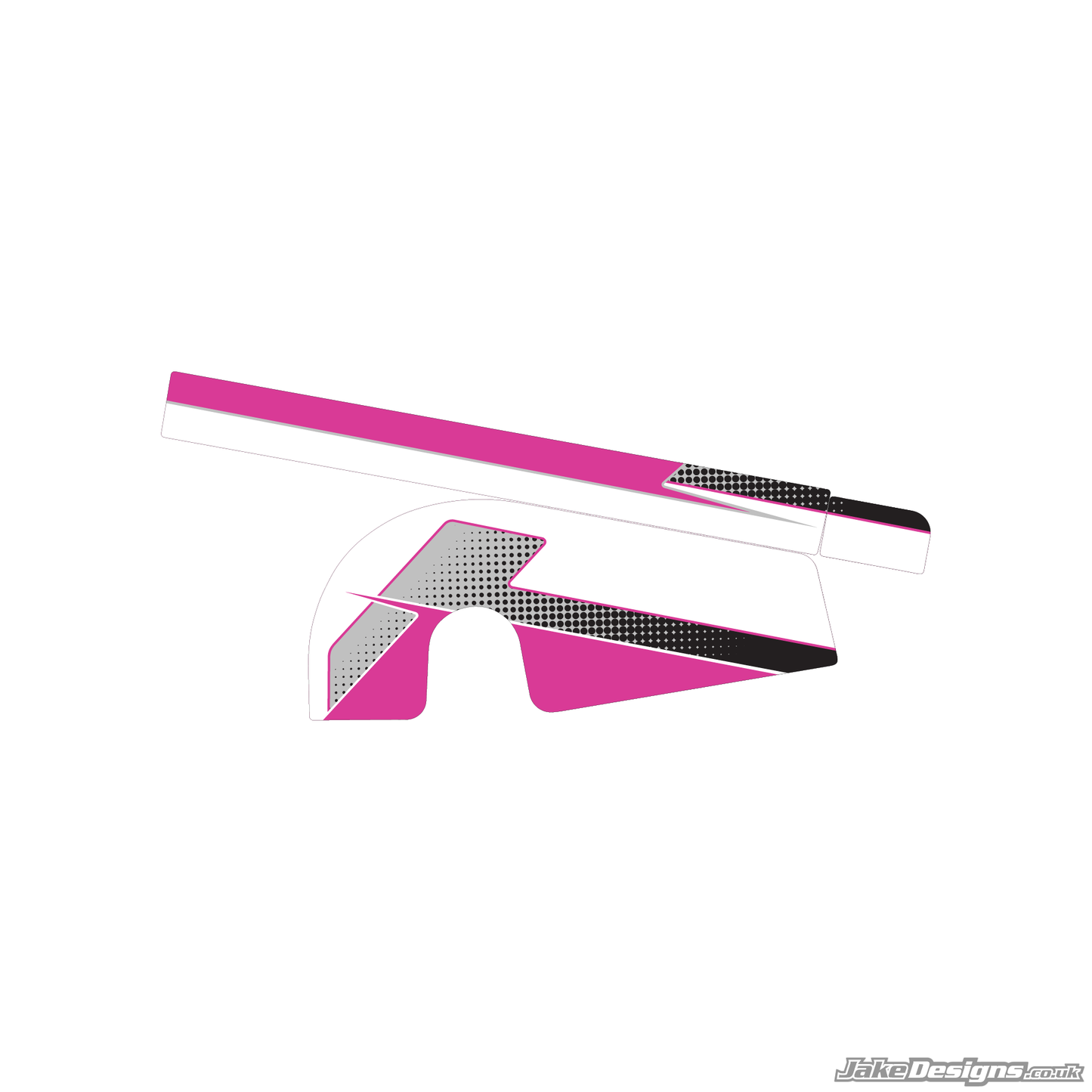 Halftone Style Custom Chain Guard Sticker Kit